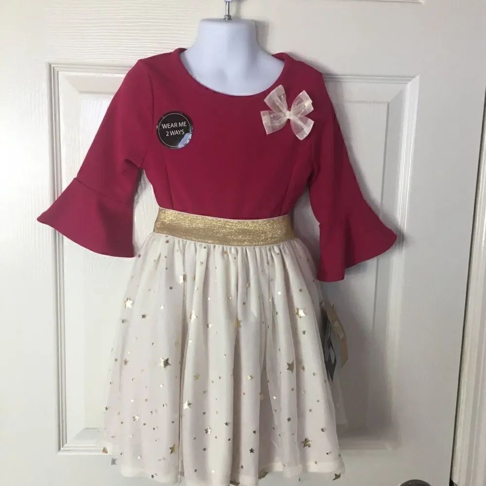 FOREVER ME 2-in-1 Dress and Star Skirt Set Size 5